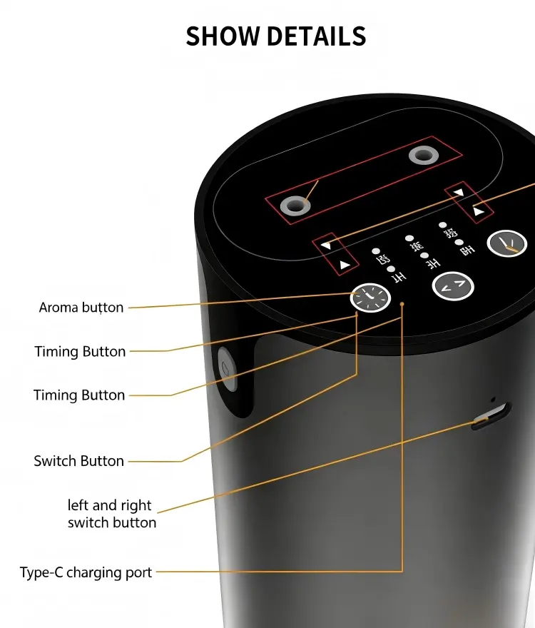 Dual Nozzle Waterless Aroma Diffuser