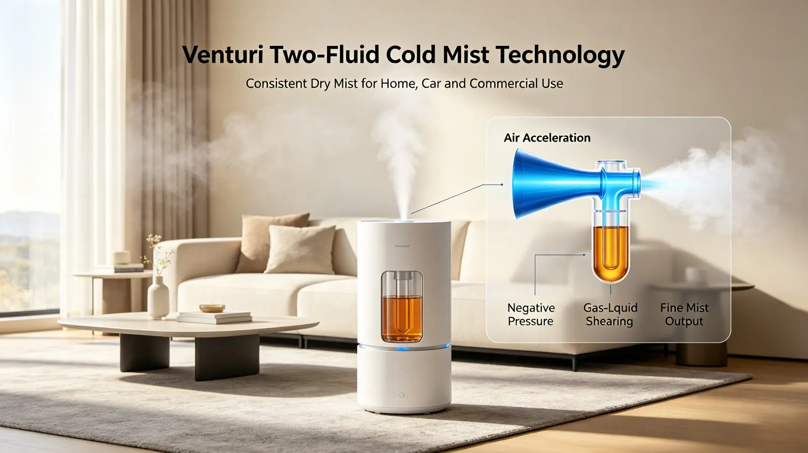 Venturi Effect Two-Fluid Atomization Technology