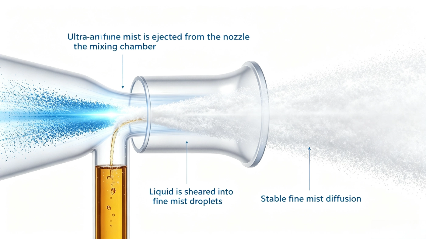 What Are the Application Fields of Atomizing Cores | Four Atomization Technologies Including Venturi Two‑Fluid